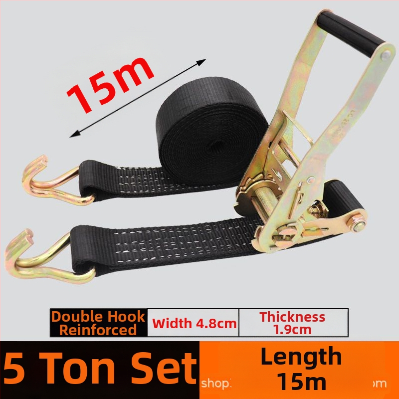 Oceľový rámový viazací pás so sťahovacím mechanizmom, polyester, nosnosť 3t, čistá hmotnosť 1,4 kg