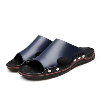 Muške slide sandale – casual stil, otvoreni prst, gornji materijal umjetna PU, Goodyear đon, slip-on dizajn