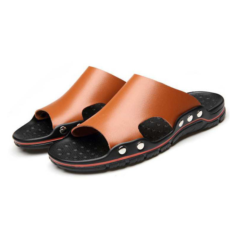 Muške slide sandale – casual stil, otvoreni prst, gornji materijal umjetna PU, Goodyear đon, slip-on dizajn