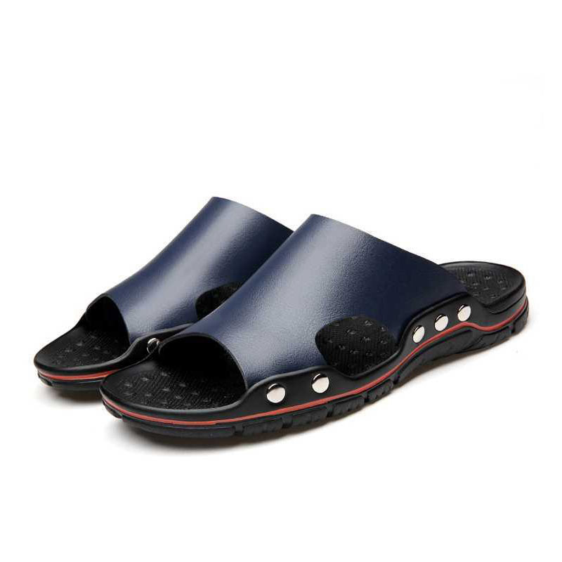 Muške slide sandale – casual stil, otvoreni prst, gornji materijal umjetna PU, Goodyear đon, slip-on dizajn