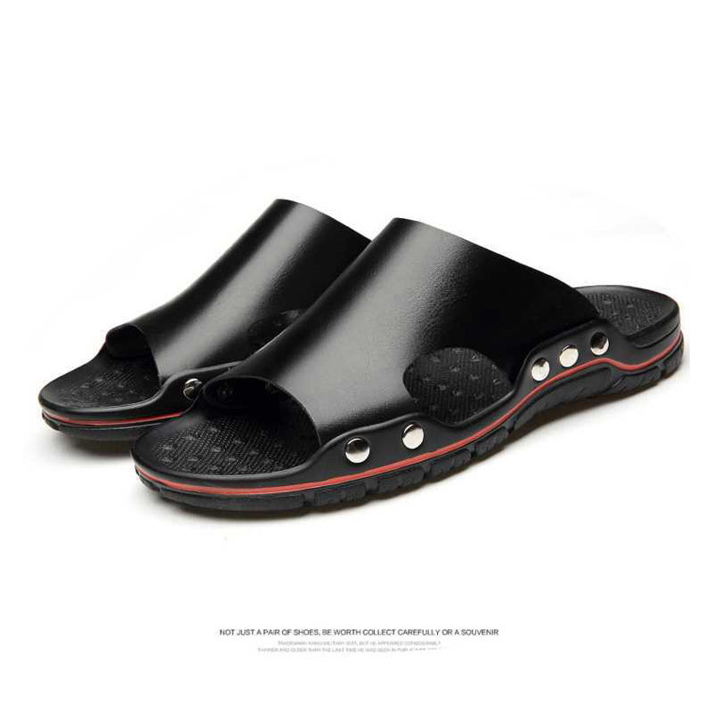 Muške slide sandale – casual stil, otvoreni prst, gornji materijal umjetna PU, Goodyear đon, slip-on dizajn