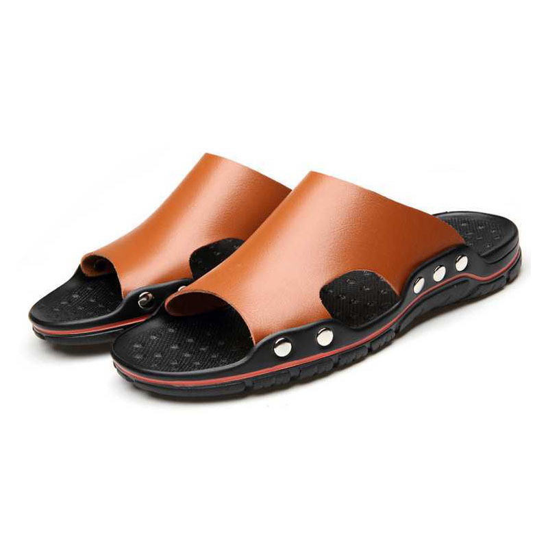 Muške slide sandale – casual stil, otvoreni prst, gornji materijal umjetna PU, Goodyear đon, slip-on dizajn