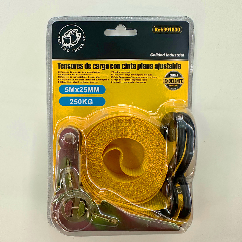 4 darab rögzítő heveder ratchet mechanizmussal, teherbírás 800 kg, Márka: Tensioner