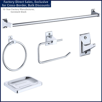 Set kupaonskog hardvera od nehrđajućeg čelika s držačem za ručnik, šipkom za ručnik, držačem za toaletni papir i kukama — završna obrada s oglednim sjajem, Hongtu, šesteročlani set ili veći, moderni minimalistički stil