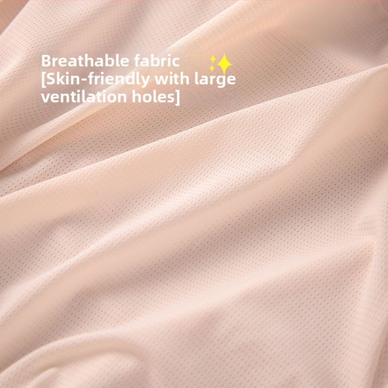 Tehotenské nohavičky s vysokým pásom, priedušné a bezšvové — Ice Silk nylon, bavlnená podšívka