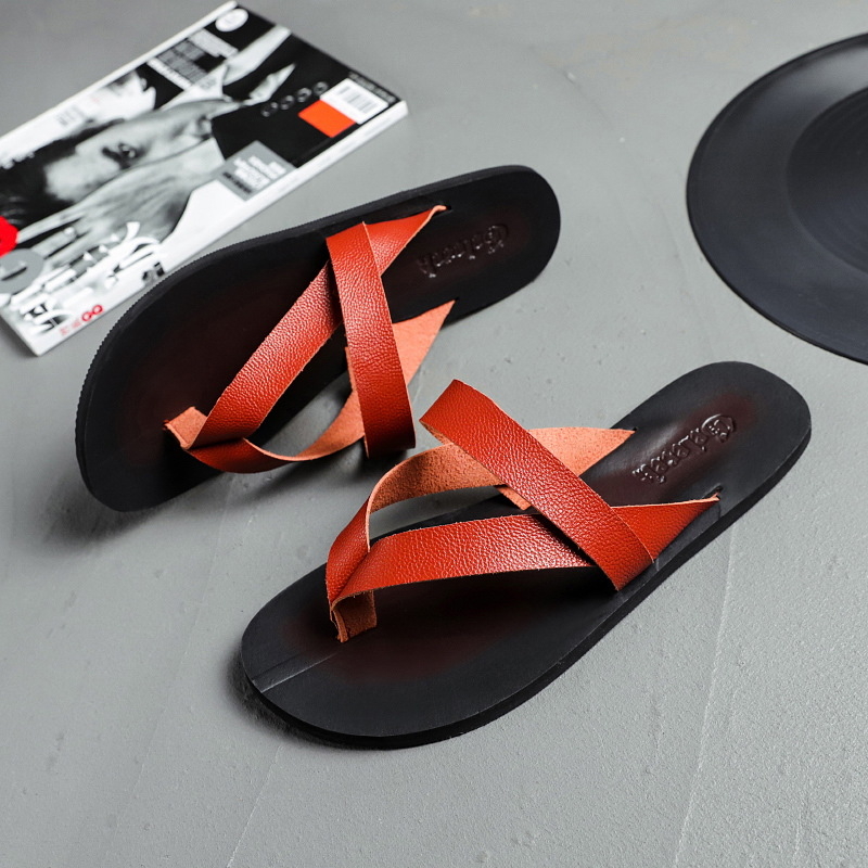 Muške flip-flop sandale – ležerni stil s otvorenim prstima, PU gornji dio, EVA taban, pull-on zatvarač