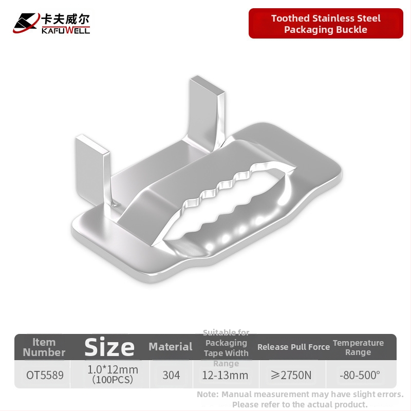 Kafwell 304 nehrđajući čelik – remenske kopče, debljina 0,7 mm, nosivost 800 kg, za pakiranje