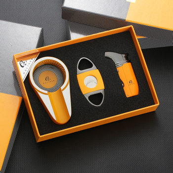 Set škara za cigarete s višenamjenskim upaljačem i pepelnikom, nehrđajući čelik, GALINER