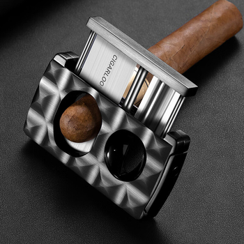 Cigarloong Rezač za cigare — nehrđajući čelik, višenamjenski, V-oblika oštrica i ravna oštrica, CE-24HM