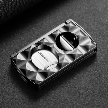 Cigarloong Rezač za cigare — nehrđajući čelik, višenamjenski, V-oblika oštrica i ravna oštrica, CE-24HM