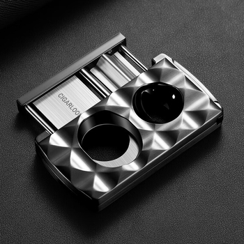 Cigarloong Rezač za cigare — nehrđajući čelik, višenamjenski, V-oblika oštrica i ravna oštrica, CE-24HM