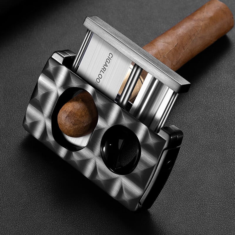 Cigarloong Rezač za cigare — nehrđajući čelik, višenamjenski, V-oblika oštrica i ravna oštrica, CE-24HM