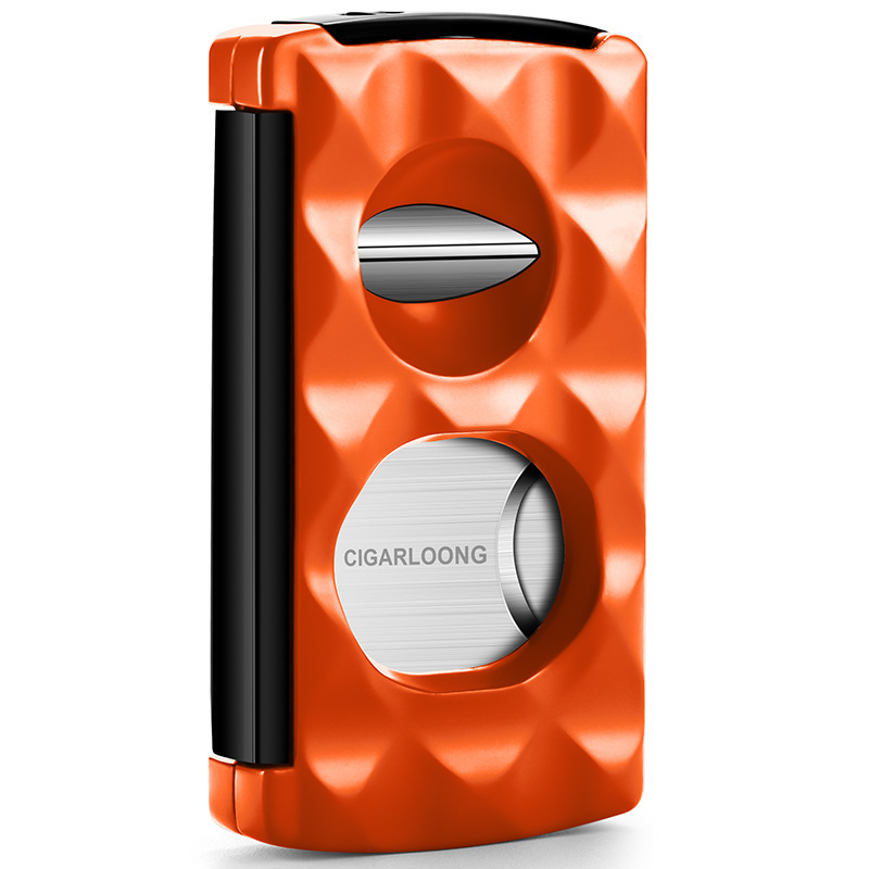 Cigarloong Rezač za cigare — nehrđajući čelik, višenamjenski, V-oblika oštrica i ravna oštrica, CE-24HM