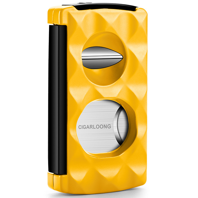 Cigarloong Rezač za cigare — nehrđajući čelik, višenamjenski, V-oblika oštrica i ravna oštrica, CE-24HM