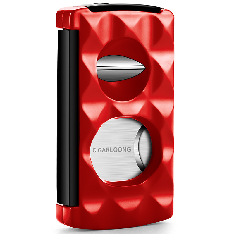 Cigarloong Rezač za cigare — nehrđajući čelik, višenamjenski, V-oblika oštrica i ravna oštrica, CE-24HM