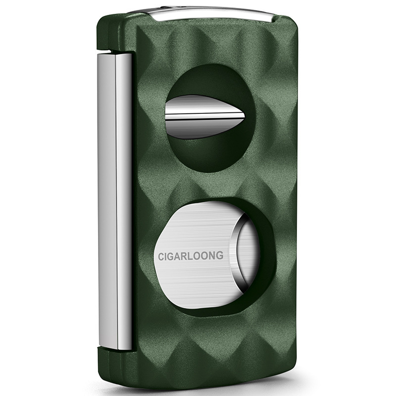 Cigarloong Rezač za cigare — nehrđajući čelik, višenamjenski, V-oblika oštrica i ravna oštrica, CE-24HM