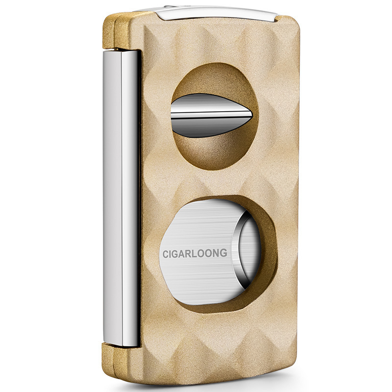 Cigarloong Rezač za cigare — nehrđajući čelik, višenamjenski, V-oblika oštrica i ravna oštrica, CE-24HM