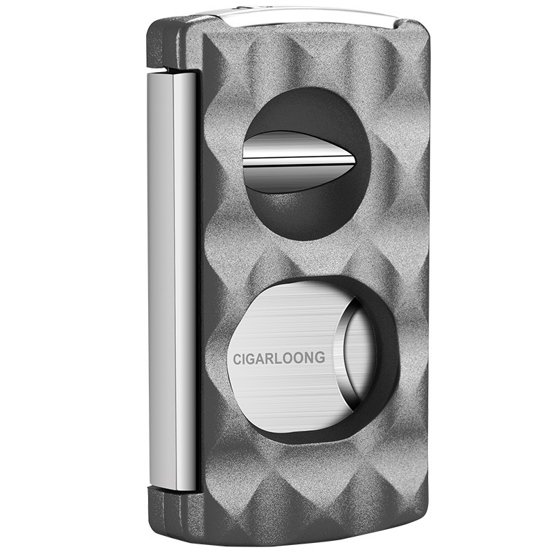 Cigarloong Rezač za cigare — nehrđajući čelik, višenamjenski, V-oblika oštrica i ravna oštrica, CE-24HM