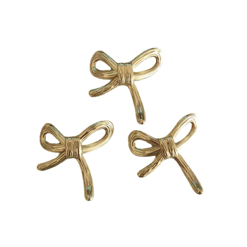 Namještaj ručica Bow-shaped od Brass, kovano, polirani završni premaz glazure, moderni minimalistički stil