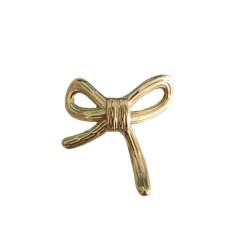 Namještaj ručica Bow-shaped od Brass, kovano, polirani završni premaz glazure, moderni minimalistički stil