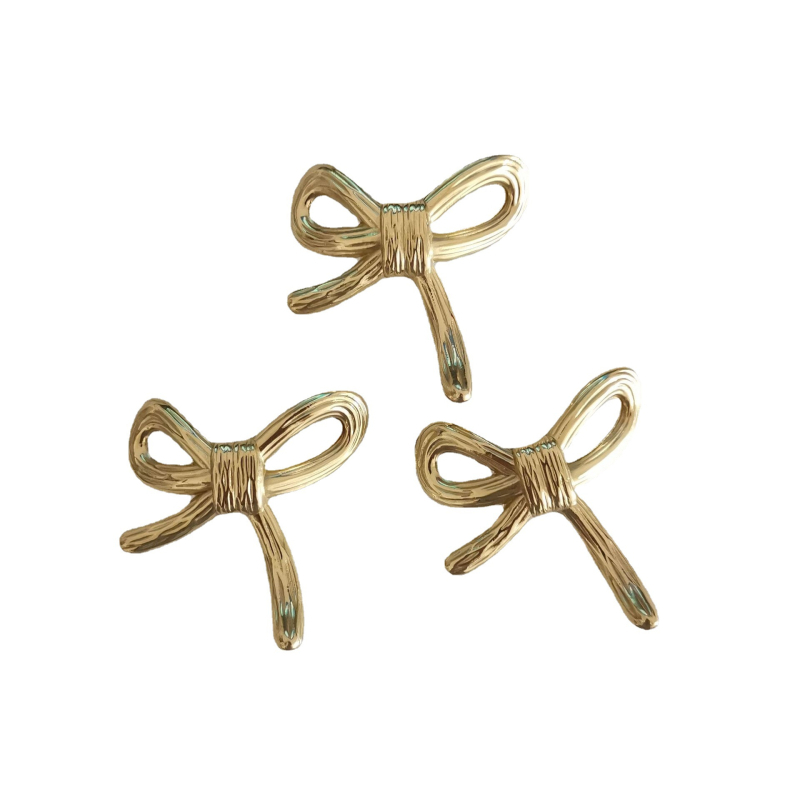 Namještaj ručica Bow-shaped od Brass, kovano, polirani završni premaz glazure, moderni minimalistički stil
