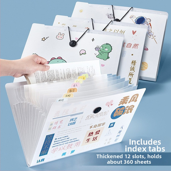 A4 akordeónový priečinok, plastový organizér na dokumenty, 5 priehradok