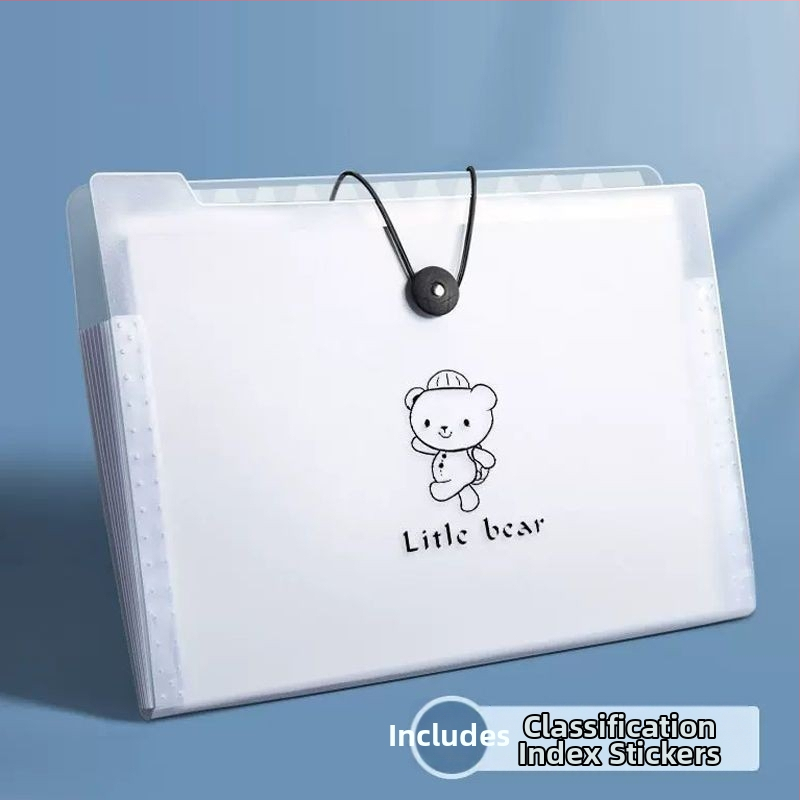 A4 akordeónový priečinok, plastový organizér na dokumenty, 5 priehradok