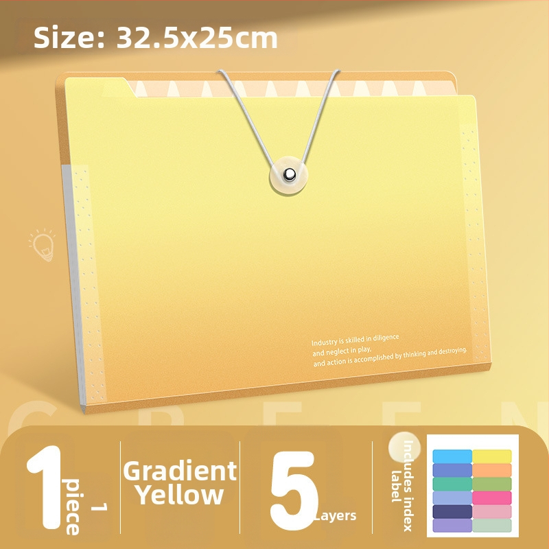 A4 akordeónový priečinok, plastový organizér na dokumenty, 5 priehradok