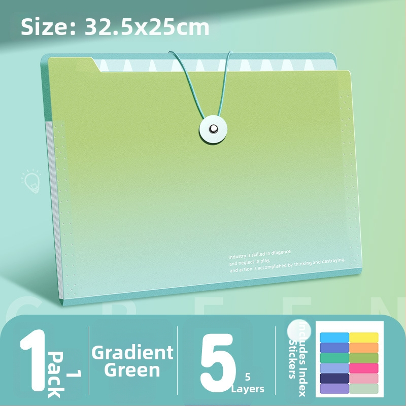 A4 akordeónový priečinok, plastový organizér na dokumenty, 5 priehradok