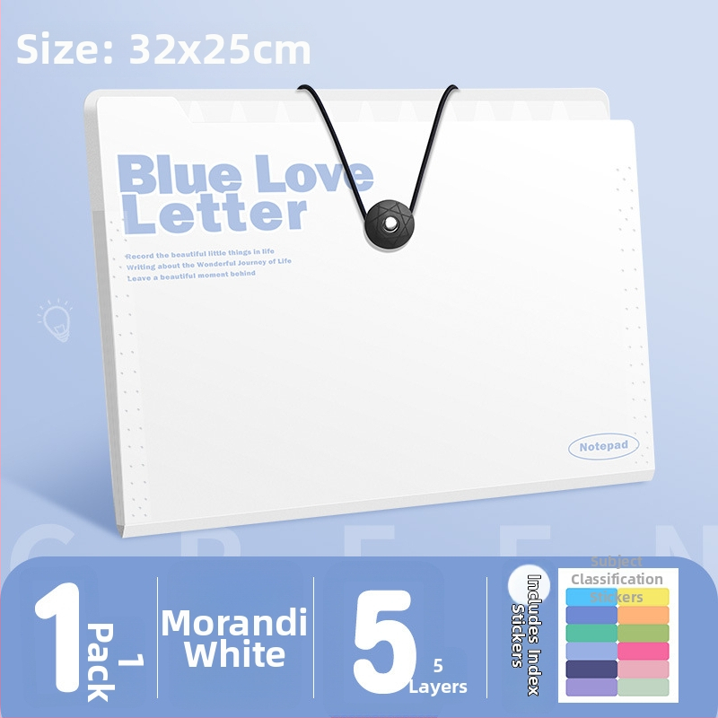 A4 akordeónový priečinok, plastový organizér na dokumenty, 5 priehradok