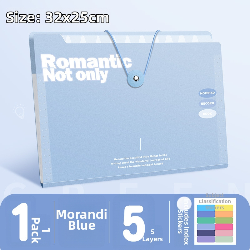 A4 akordeónový priečinok, plastový organizér na dokumenty, 5 priehradok