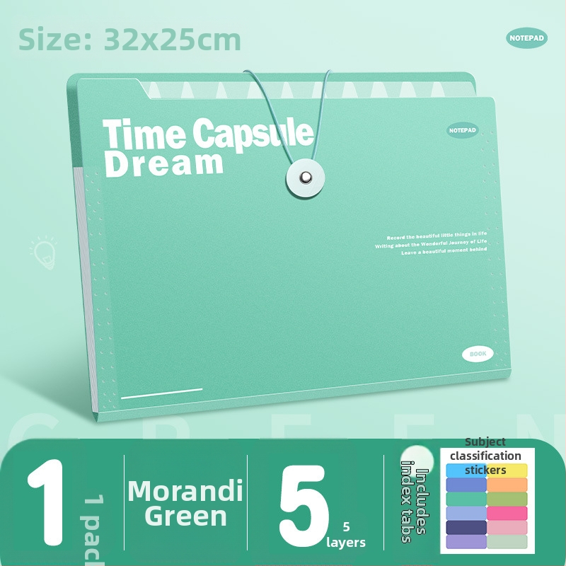 A4 akordeónový priečinok, plastový organizér na dokumenty, 5 priehradok