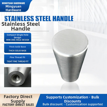 Szekrényfogantyú rozsdamentes acélból, matt felület, bár alakú, felületre szerelhető, modern minimalist stílus