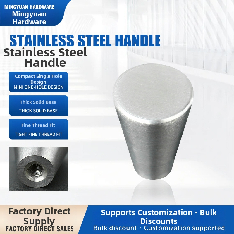 Szekrényfogantyú rozsdamentes acélból, matt felület, bár alakú, felületre szerelhető, modern minimalist stílus