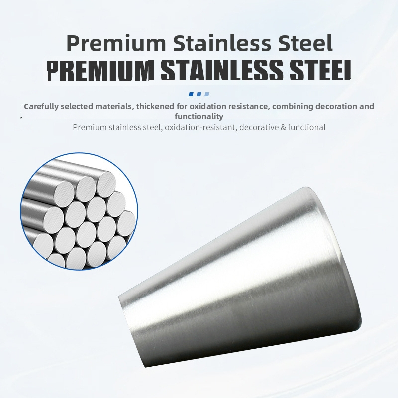 Szekrényfogantyú rozsdamentes acélból, matt felület, bár alakú, felületre szerelhető, modern minimalist stílus