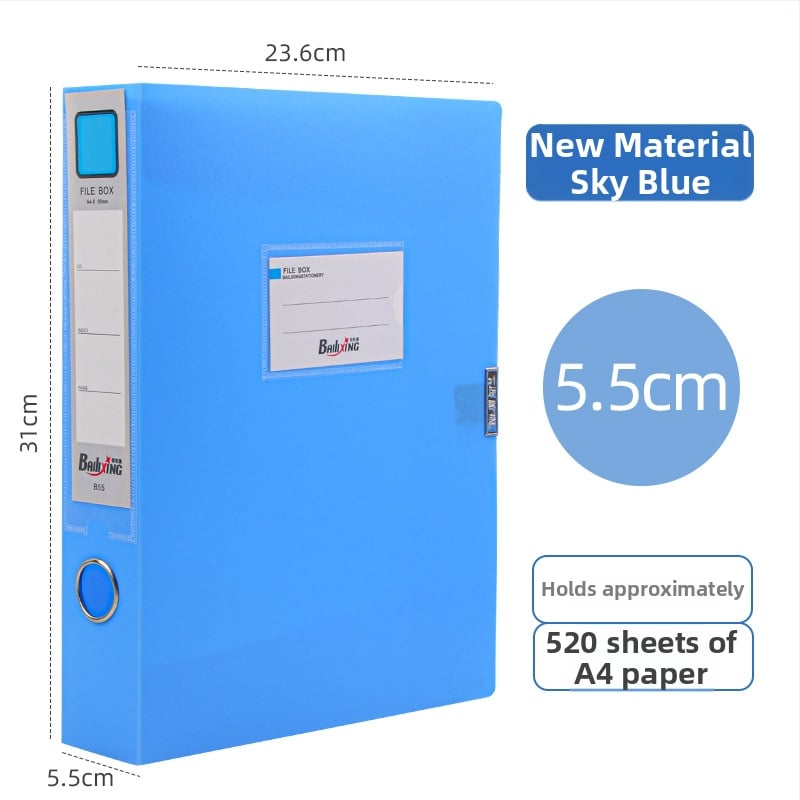 A4 PP kutija za dosije, model 958, debljina 0,8 mm, širina stražnjeg dijela 50 mm, marka Fire-rich