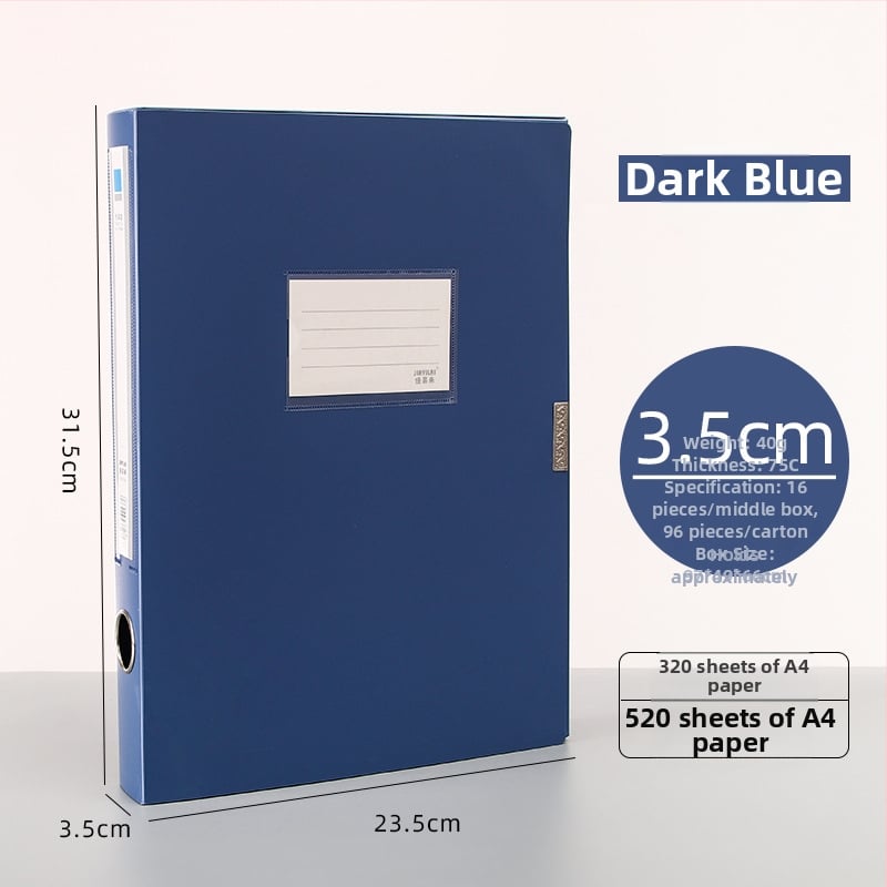 A4 PP kutija za dosije, model 958, debljina 0,8 mm, širina stražnjeg dijela 50 mm, marka Fire-rich