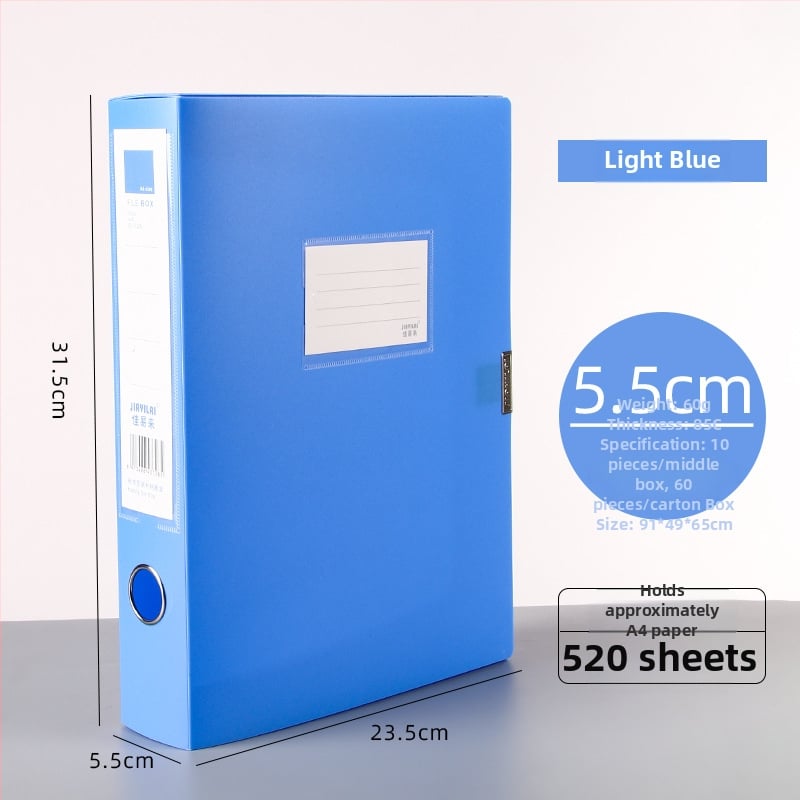 A4 PP kutija za dosije, model 958, debljina 0,8 mm, širina stražnjeg dijela 50 mm, marka Fire-rich