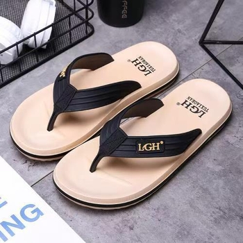 Muške flip-flop papuče, ležerni stil s otvorenim prstima, PVC gornji dio, PVC đon, injekcijski oblikovan đon