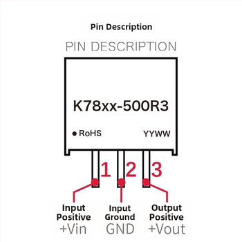 DC-DC neizolovaný napájací modul, model K7803-500R3, ultra-široký vstup, regulovaný výstup 3.3V, jednovýstup (Model: K7803-500R3; Značka: Mps; Vstup: ultra-široký; Výstup: 3.3V regulovaný; Kanály: 1; Izolácia: neizolovaný)
