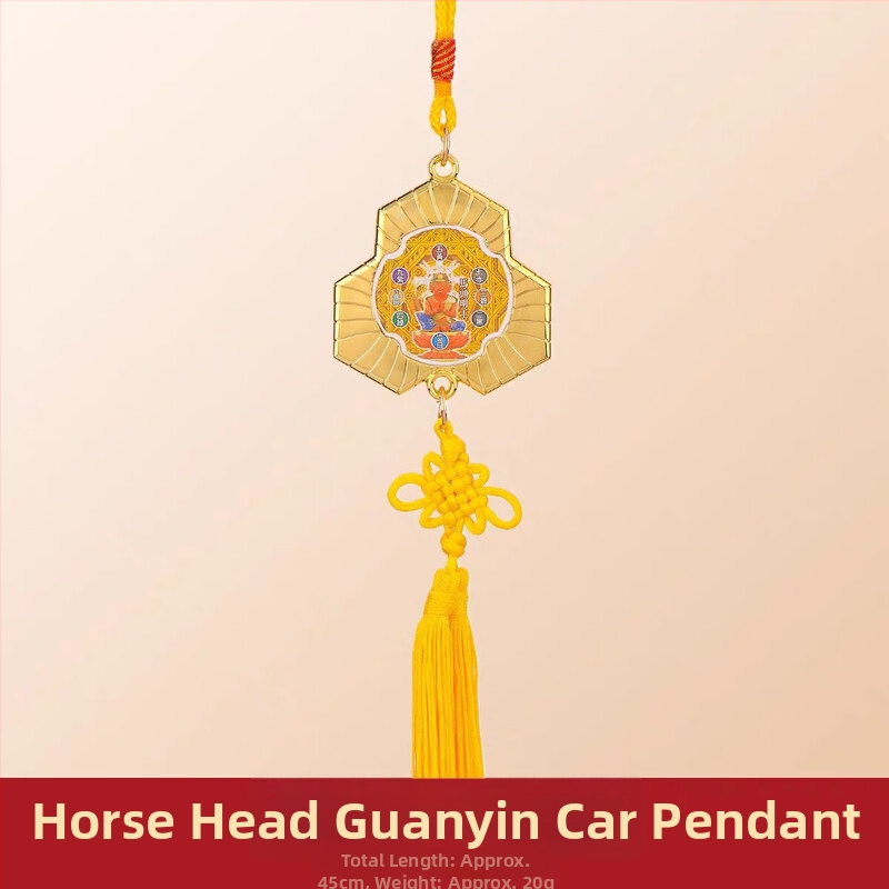 Auto viseća ukras s kineskim stilom Guanyin i motivom bakrenog novčića; materijal: legura; pakiranje: akrilna kućica pojedinačno pakirana; kategorija: kartica