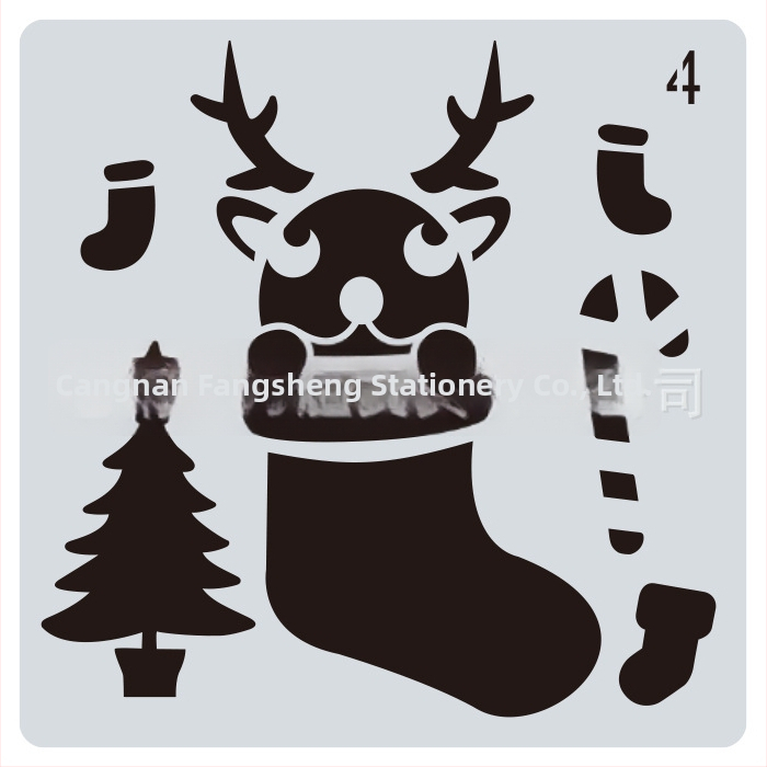 Vianočný šablón na maľovanie a DIY denník • Materiál: PET • Import: Nie • IP autorizácia: Nie • Licencovaný súkromný štítok: Nie