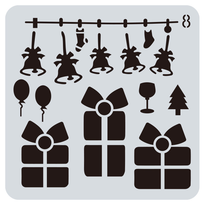 Коледен шаблон за рисуване и DIY дневник • Материал: PET • Внос: Не • IP разрешение: Не • Лицензируем частен етикет: Не