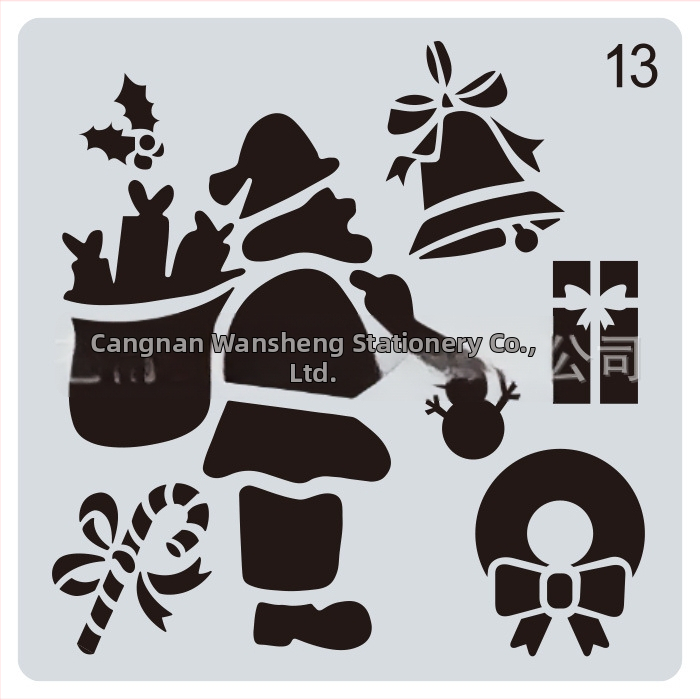 Vianočný šablón na maľovanie a DIY denník • Materiál: PET • Import: Nie • IP autorizácia: Nie • Licencovaný súkromný štítok: Nie