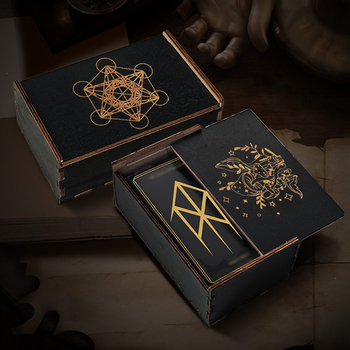 BB01-11 Drvena kutija za tarot s lotosom i dvanaest znakova zodijaka; push-pull dizajn; šperploča; kutija za pakiranje; drveni materijal; mogućnost prilagodbe.