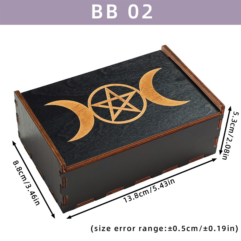 BB01-11 Drvena kutija za tarot s lotosom i dvanaest znakova zodijaka; push-pull dizajn; šperploča; kutija za pakiranje; drveni materijal; mogućnost prilagodbe.