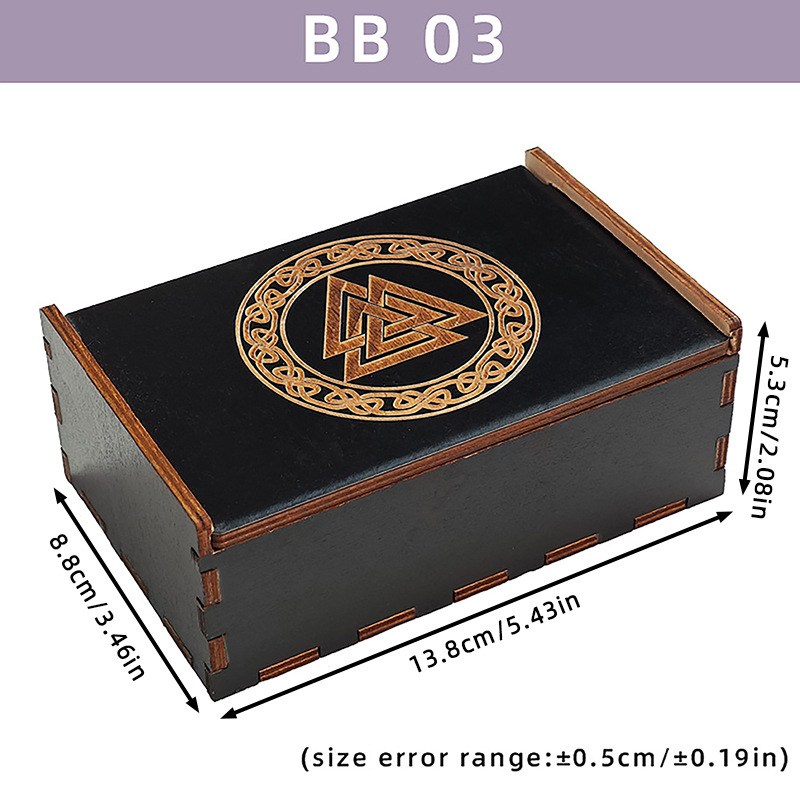 BB01-11 Drvena kutija za tarot s lotosom i dvanaest znakova zodijaka; push-pull dizajn; šperploča; kutija za pakiranje; drveni materijal; mogućnost prilagodbe.