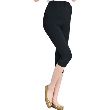 Trudničke krojene hlače s visokim strukom i podrškom za trbuh, modal-pamučna smjesa (90–95% pamuka), visoka elastičnost, tijesni kroj