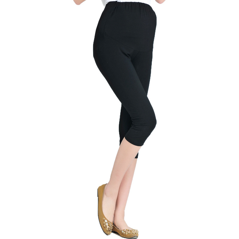 Trudničke krojene hlače s visokim strukom i podrškom za trbuh, modal-pamučna smjesa (90–95% pamuka), visoka elastičnost, tijesni kroj