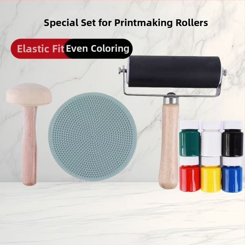 Set nástrojov na tlač s olejovou farbou a brúsnym valčekom pre detské umelecké tlač (kapacita 60 ml, jednorazové balenie)
